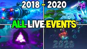 ALL Fortnite LIVE EVENTS from 2018 to 2020! (Chapter 1 Season 3 - Chapter 2) - Storyline Events